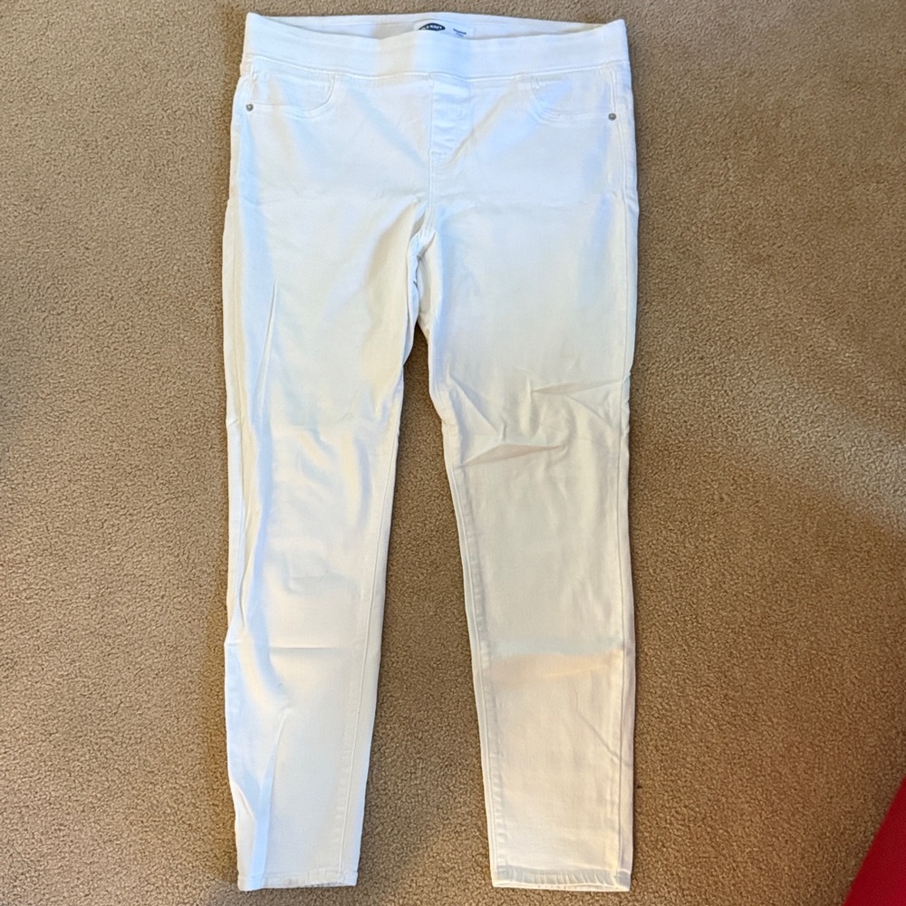 Old Navy White Rockstar Jeggings